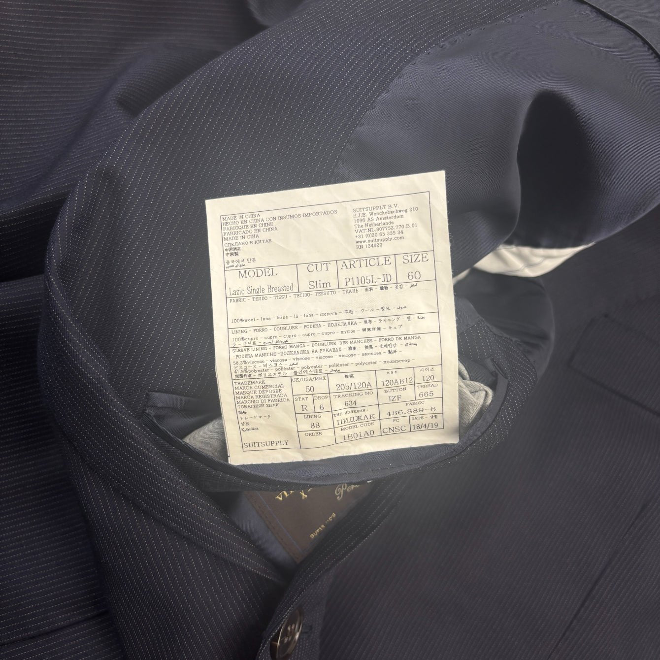 Blue Suitsupply Blazer - Men Blazer 50 - Very Good - Revaleur