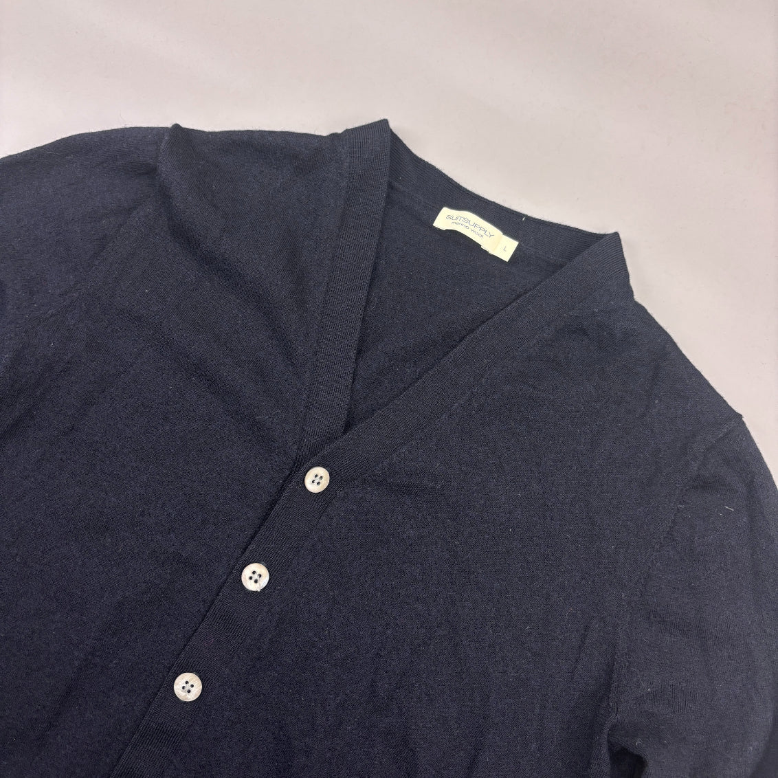 Blue Suitsupply Cardigan - Men L - Very Good - Revaleur