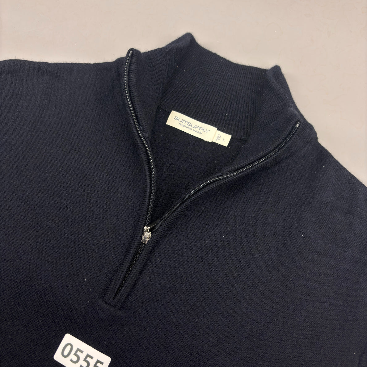 Blue Suitsupply Half Zip - Men M - New - Revaleur