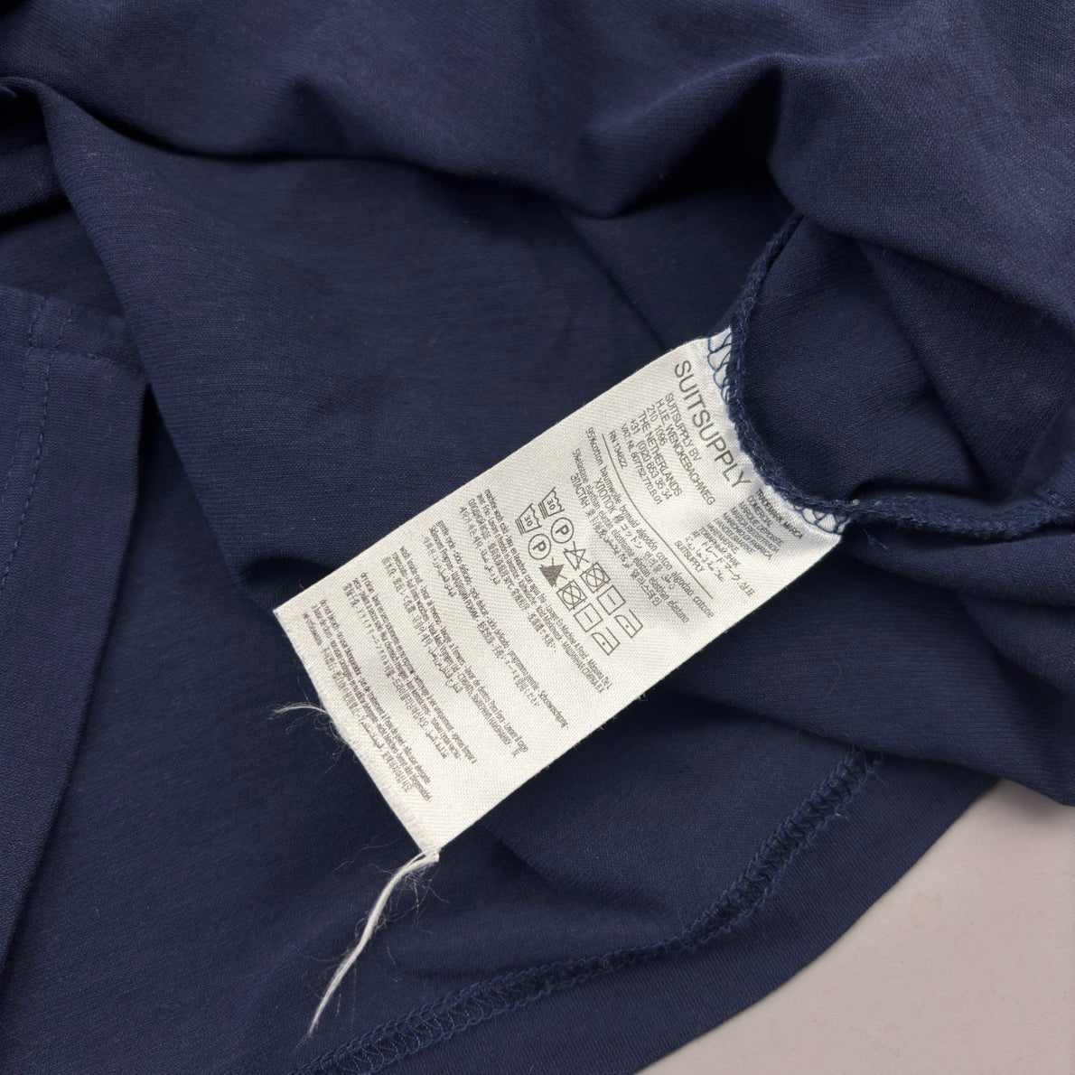 Blue Suitsupply Longsleeve Polo Shirt - M - Very Good - Revaleur