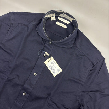 Blue Suitsupply Longsleeve Polo Shirt - Men 38 - New With Tags - Revaleur