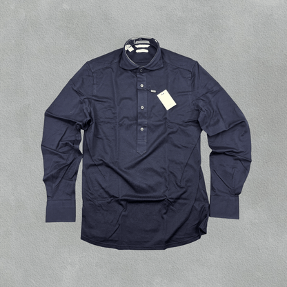 Blue Suitsupply Longsleeve Polo Shirt - Men 38 - New With Tags - Revaleur