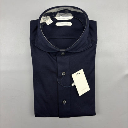 Blue Suitsupply Longsleeve Polo Shirt - Men 38 - New With Tags - Revaleur