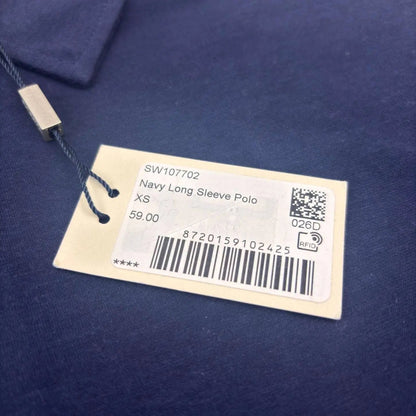 Blue Suitsupply Longsleeve Polo Shirt - Men XS - New With Tags - Revaleur