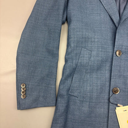 Blue Suitsupply Overcoat - Men L - New With Tags - Revaleur