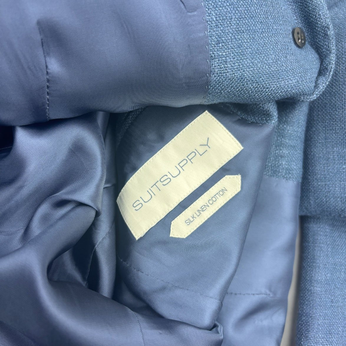 Blue Suitsupply Overcoat - Men L - New With Tags - Revaleur