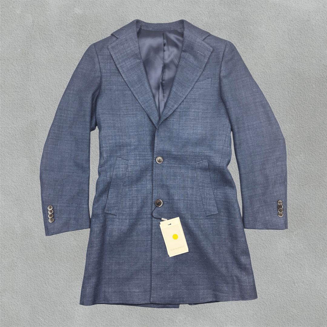 Blue Suitsupply Overcoat - Men L - New With Tags - Revaleur