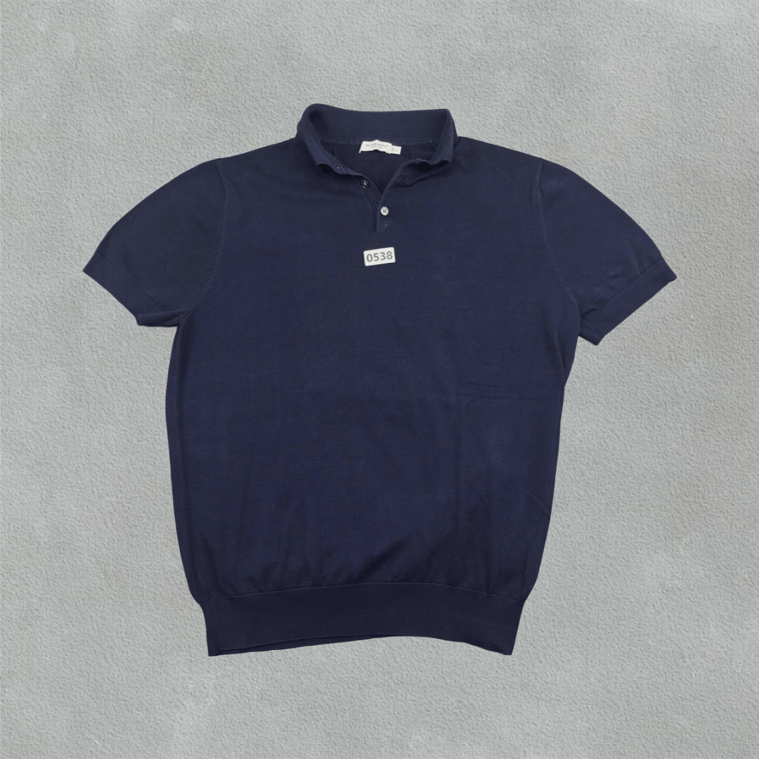 Blue Suitsupply Polo Shirt - Men L - Very Good - Revaleur
