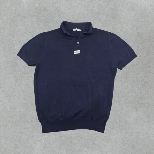 Blue Suitsupply Polo Shirt - Men L - Very Good - Revaleur