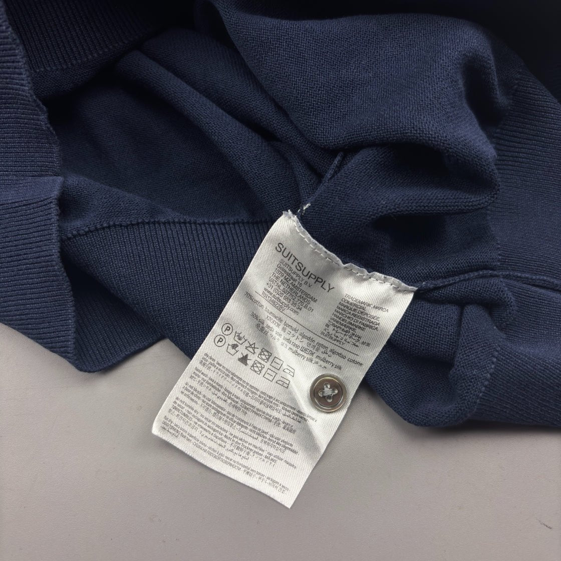 Blue Suitsupply Polo Shirt - Men L - Very Good - Revaleur