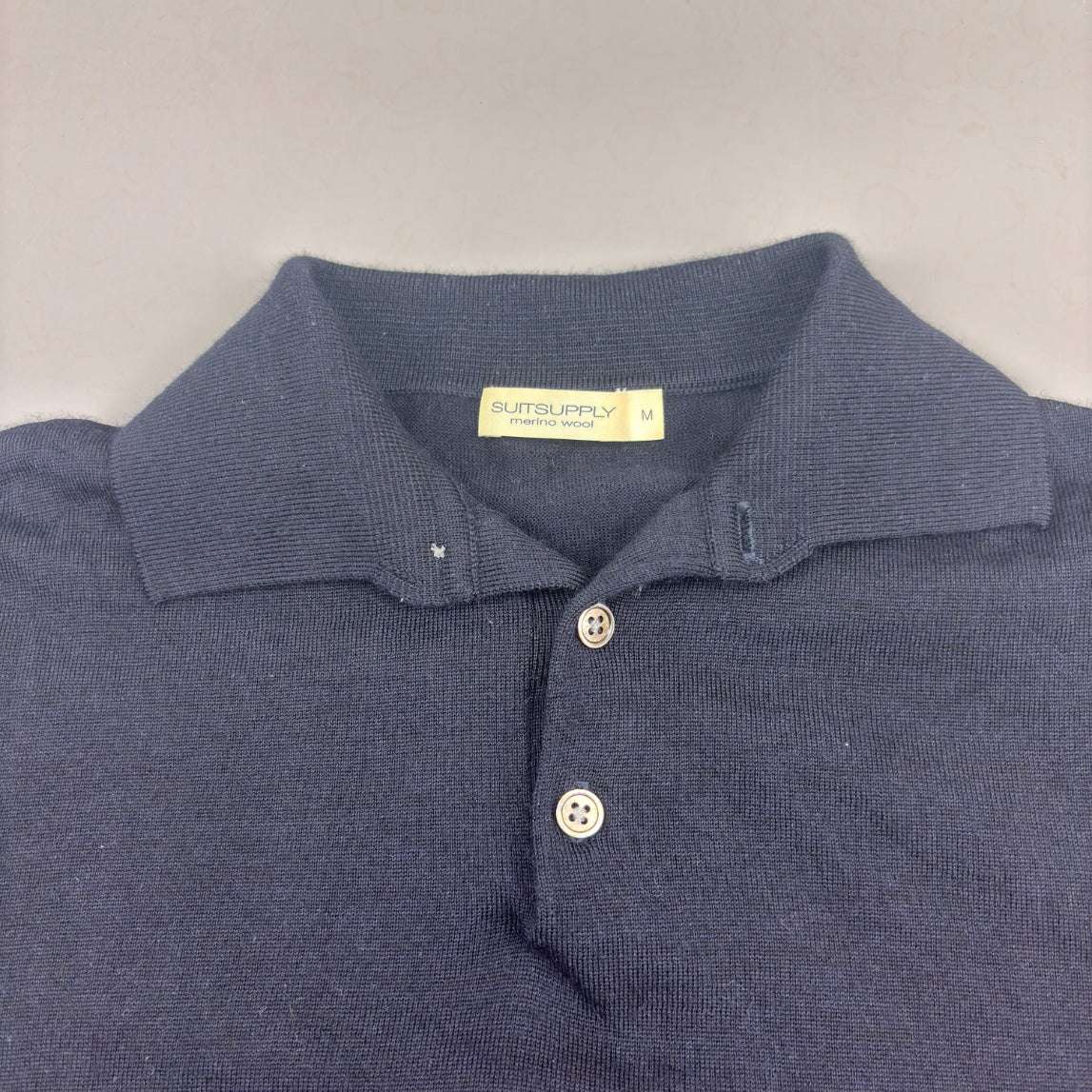 Blue Suitsupply Polo Shirt - Men M - Very Good - Revaleur