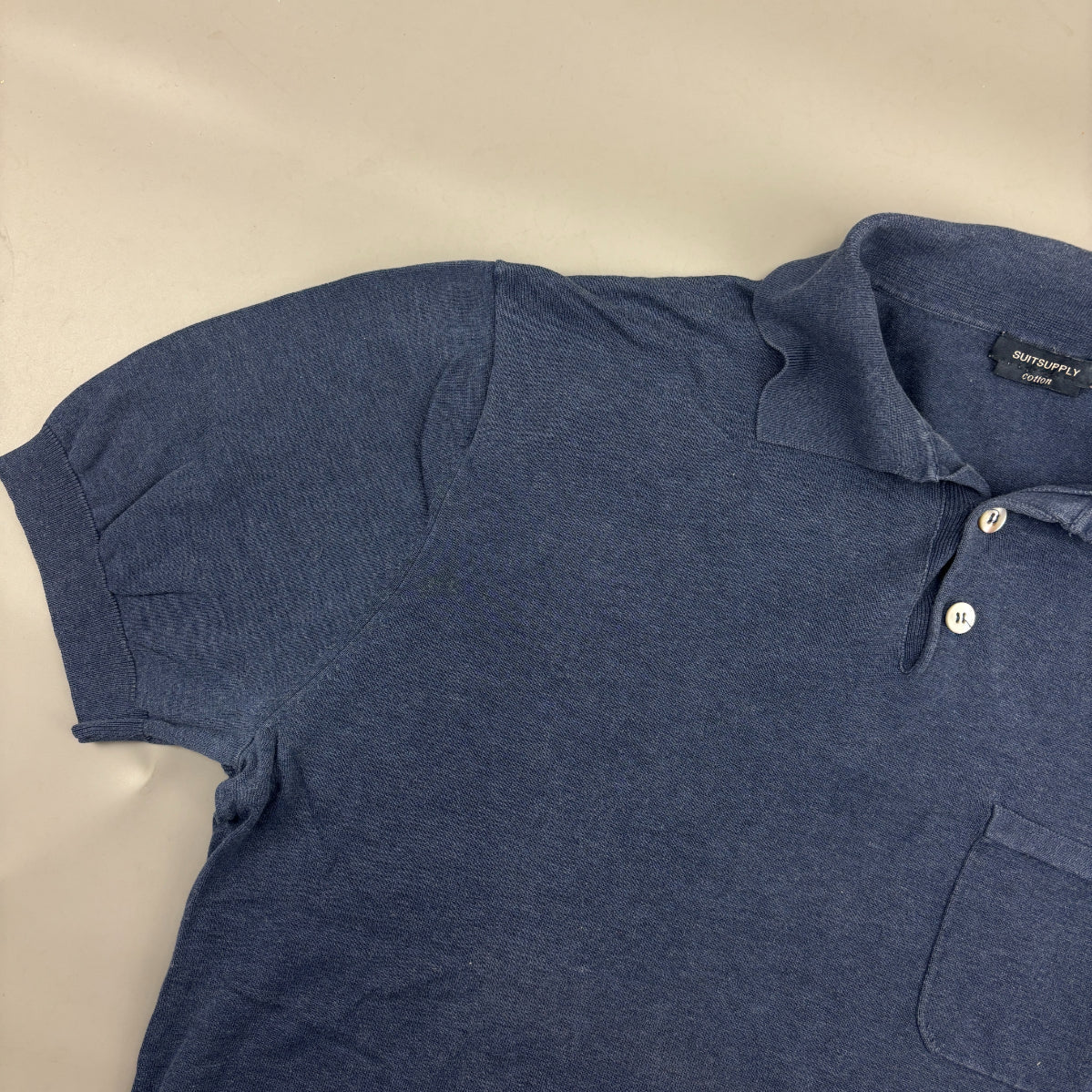 Blue Suitsupply Polo Shirt - Men XL - Very Good - Revaleur
