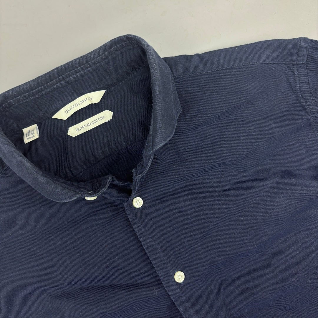 Blue Suitsupply Shirt - Men 39 - Very Good - Revaleur