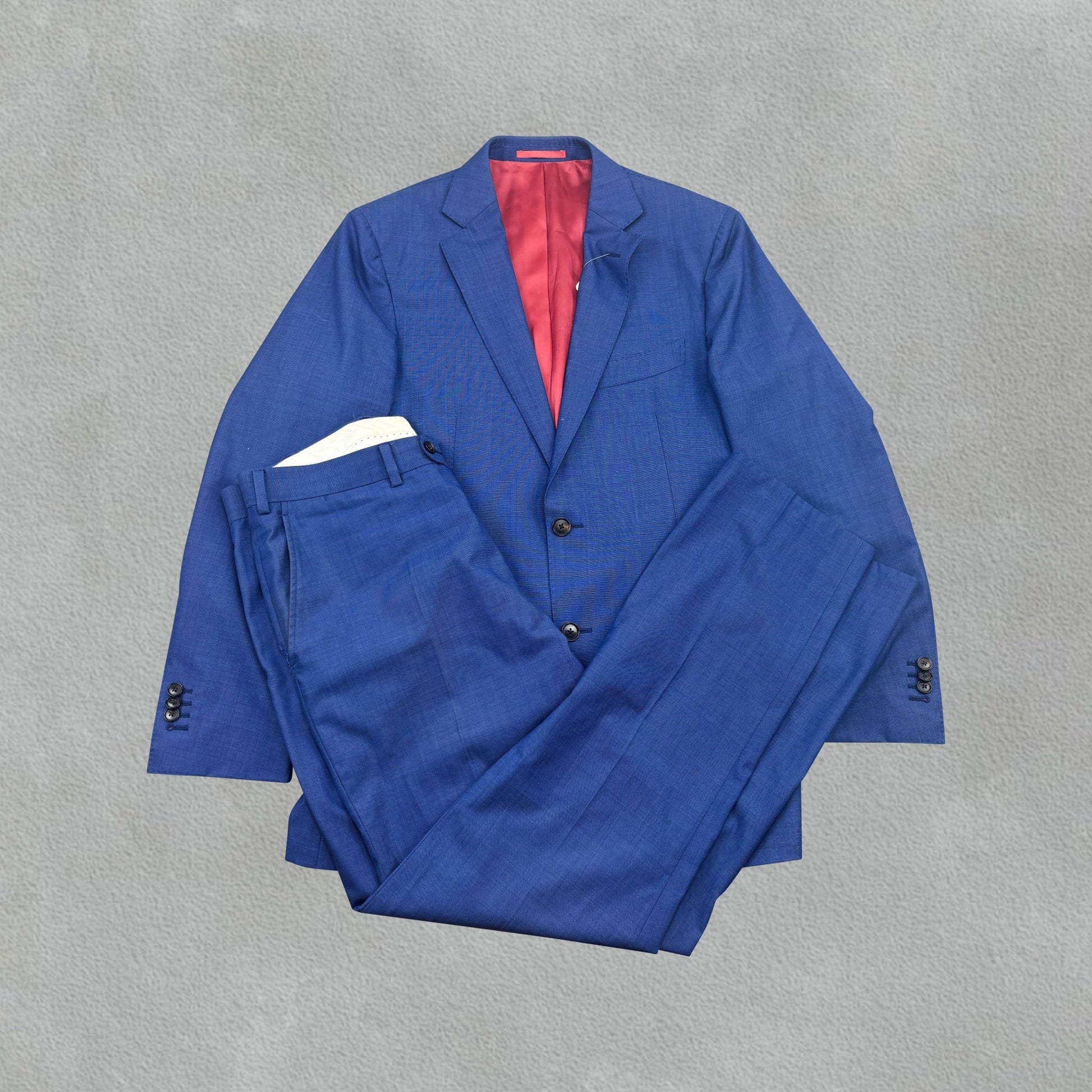 Blue Suitsupply Suit - Men Blazer 48 - Very Good - Revaleur