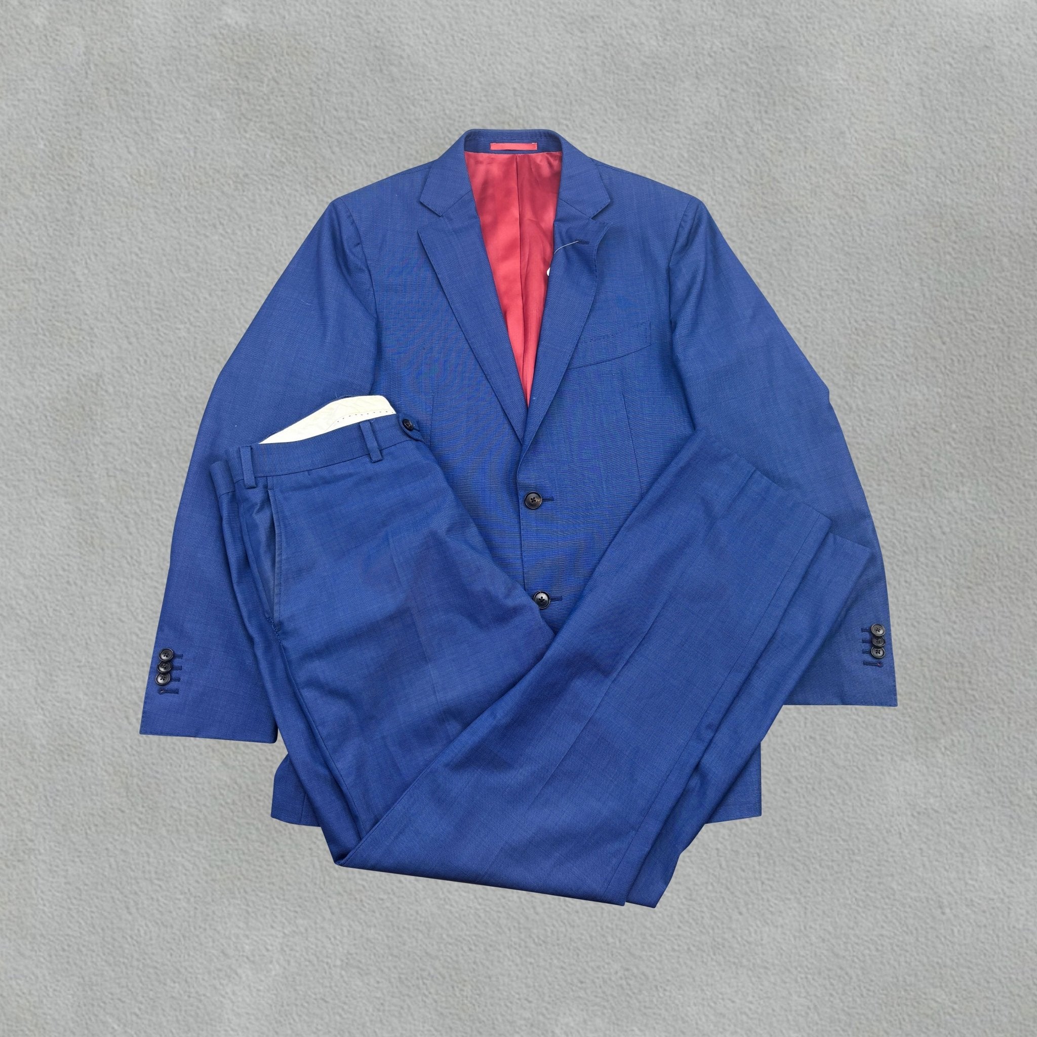Blue Suitsupply Suit - Men Blazer 48 - Very Good - Revaleur