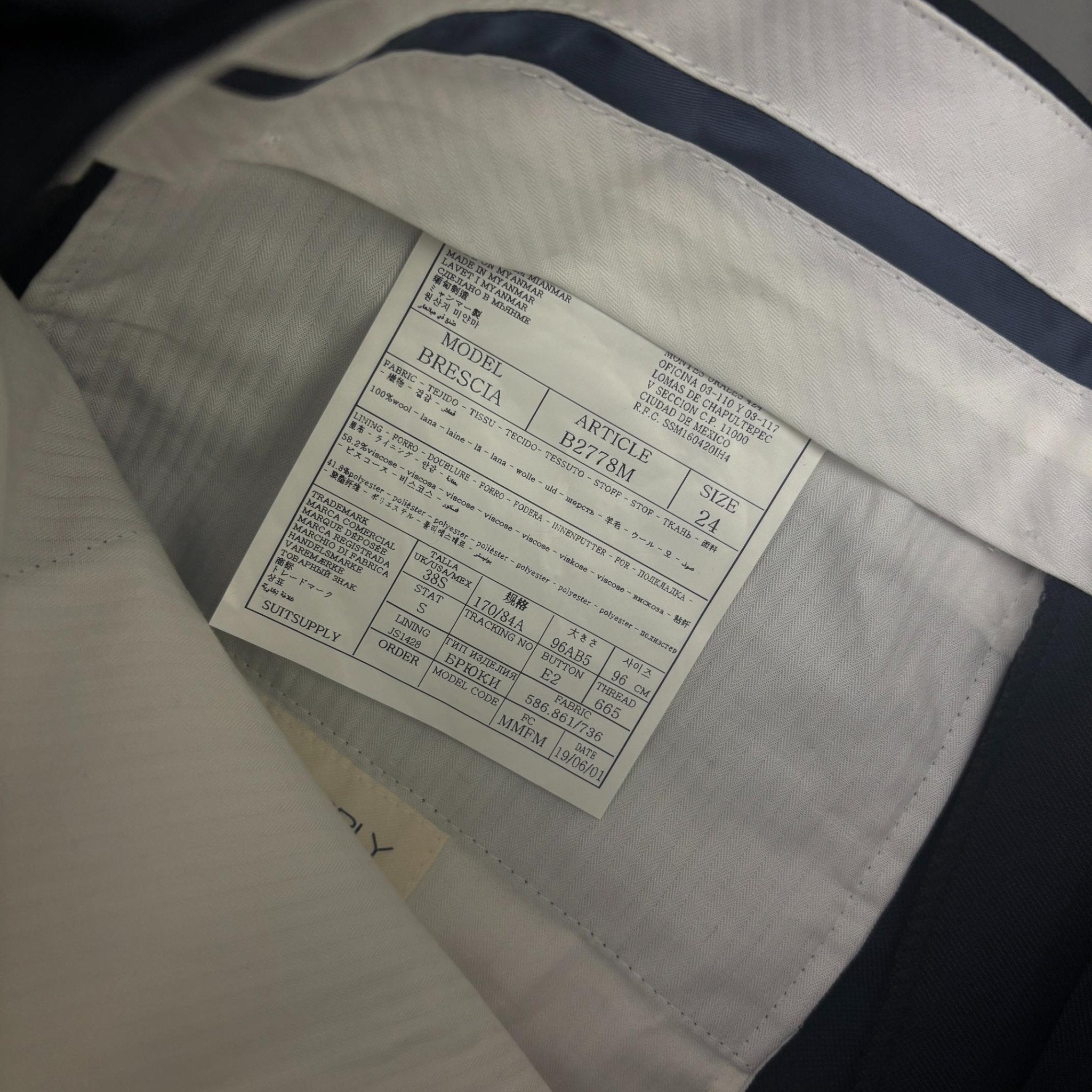 Blue Suitsupply Suit Pants - Men L - New - Revaleur