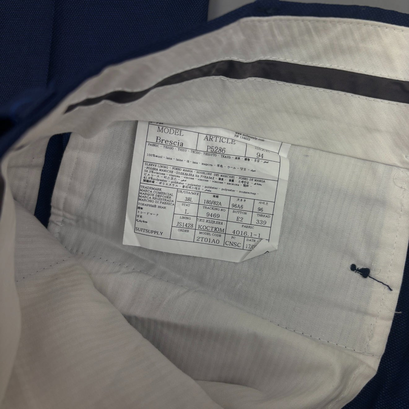 Blue Suitsupply Suit Pants - Men W38L - New - Revaleur