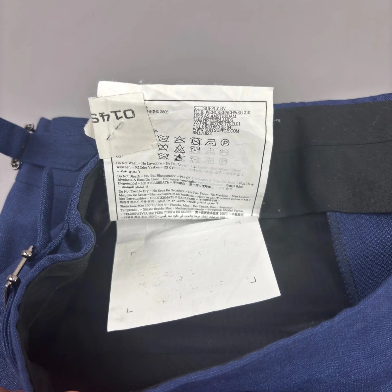 Blue Suitsupply Trousers - Men W38 - Very Good - Revaleur