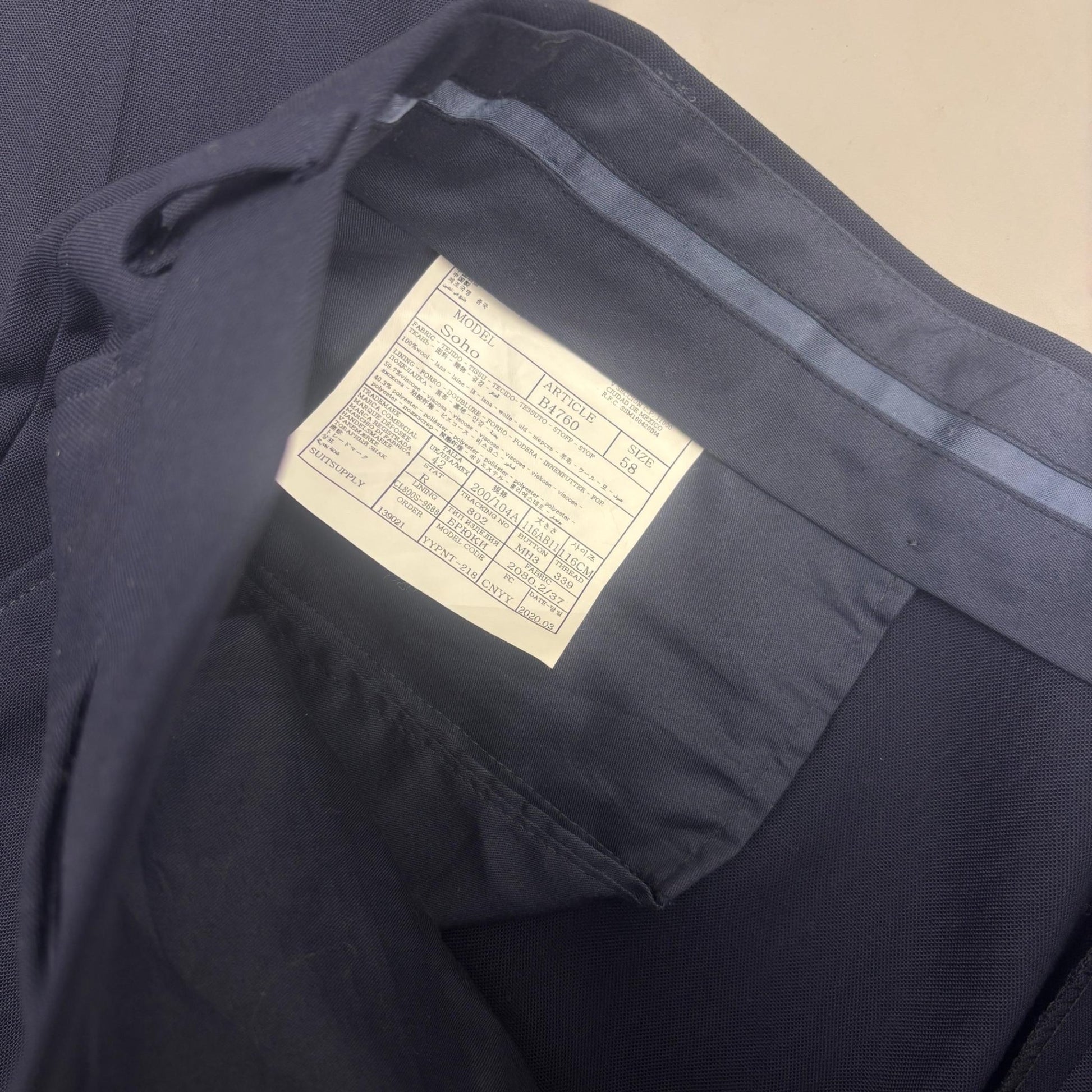 Blue Suitsupply Trousers - Men W42 - New - Revaleur