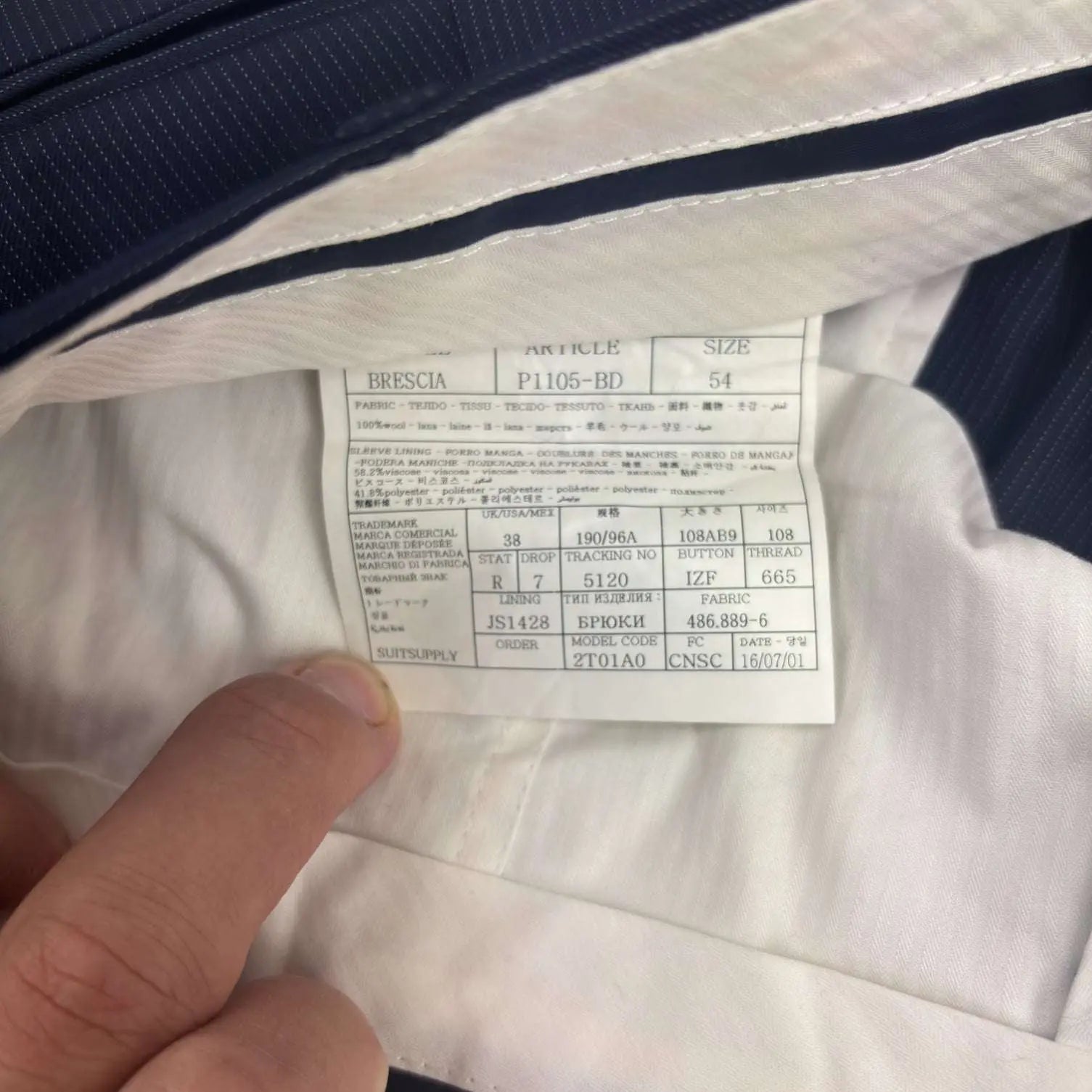 Blue Suitsupply Trousers - W38 - New - Revaleur