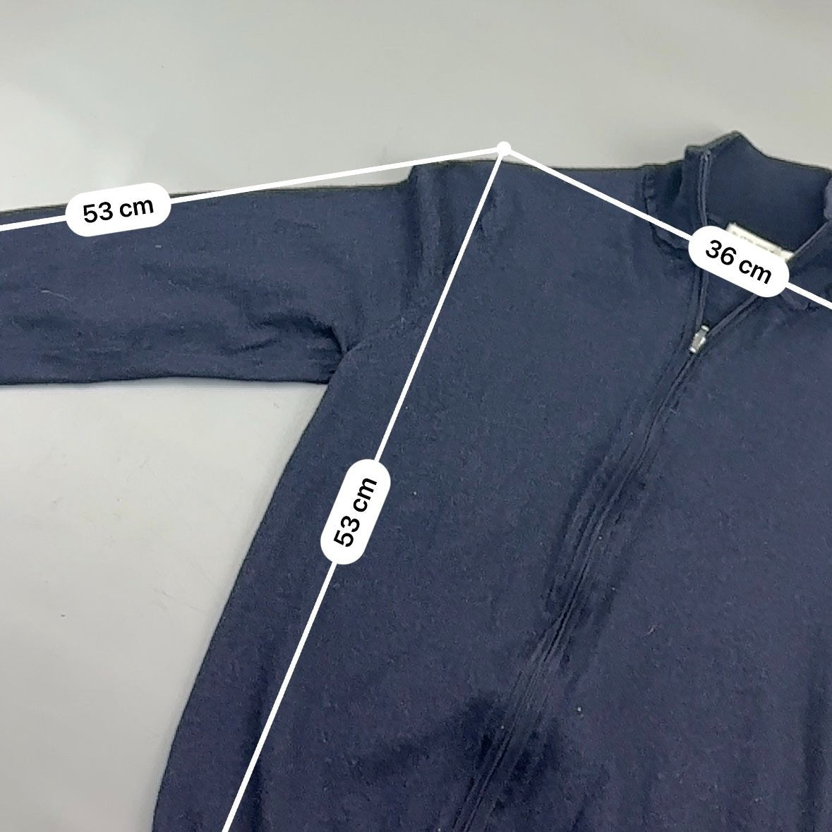 Blue Suitsupply Zip Vest - Men XS - Very Good - Revaleur