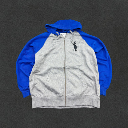 Blue/Grey Ralph Lauren Zip Vest - Men 3XL - Very Good - Revaleur