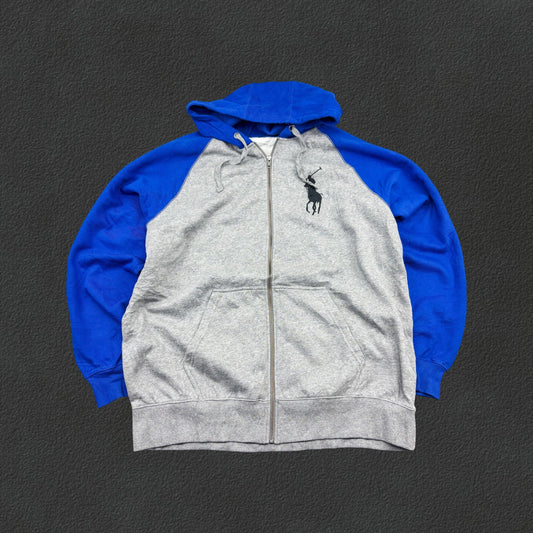 Blue/Grey Ralph Lauren Zip Vest - Men 3XL - Very Good - Revaleur