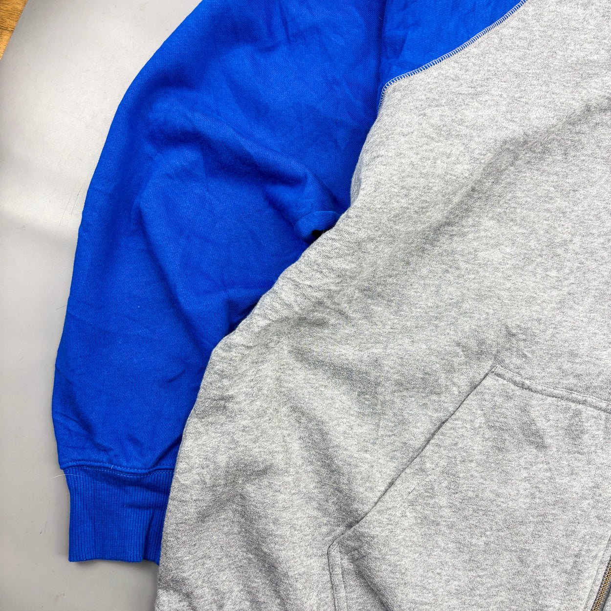 Blue/Grey Ralph Lauren Zip Vest - Men 3XL - Very Good - Revaleur