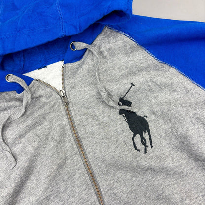 Blue/Grey Ralph Lauren Zip Vest - Men 3XL - Very Good - Revaleur