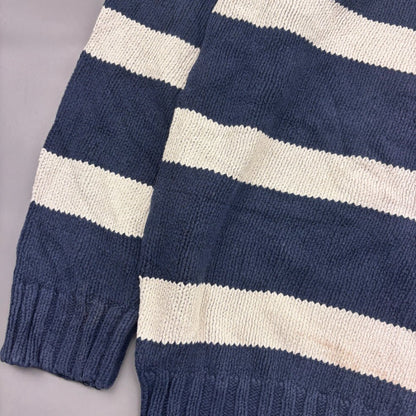 Blue/White Ralph Lauren Knitted Sweater - M - Very Good - Revaleur