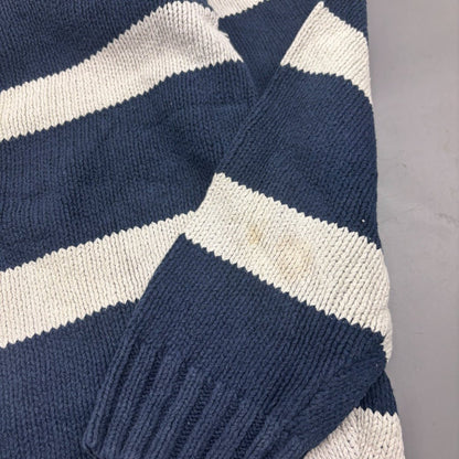 Blue/White Ralph Lauren Knitted Sweater - M - Very Good - Revaleur