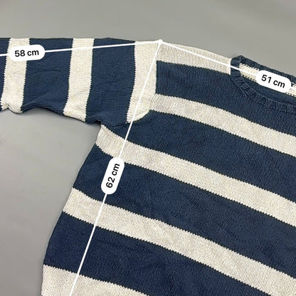 Blue/White Ralph Lauren Knitted Sweater - M - Very Good - Revaleur