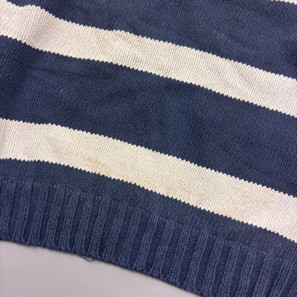 Blue/White Ralph Lauren Knitted Sweater - M - Very Good - Revaleur