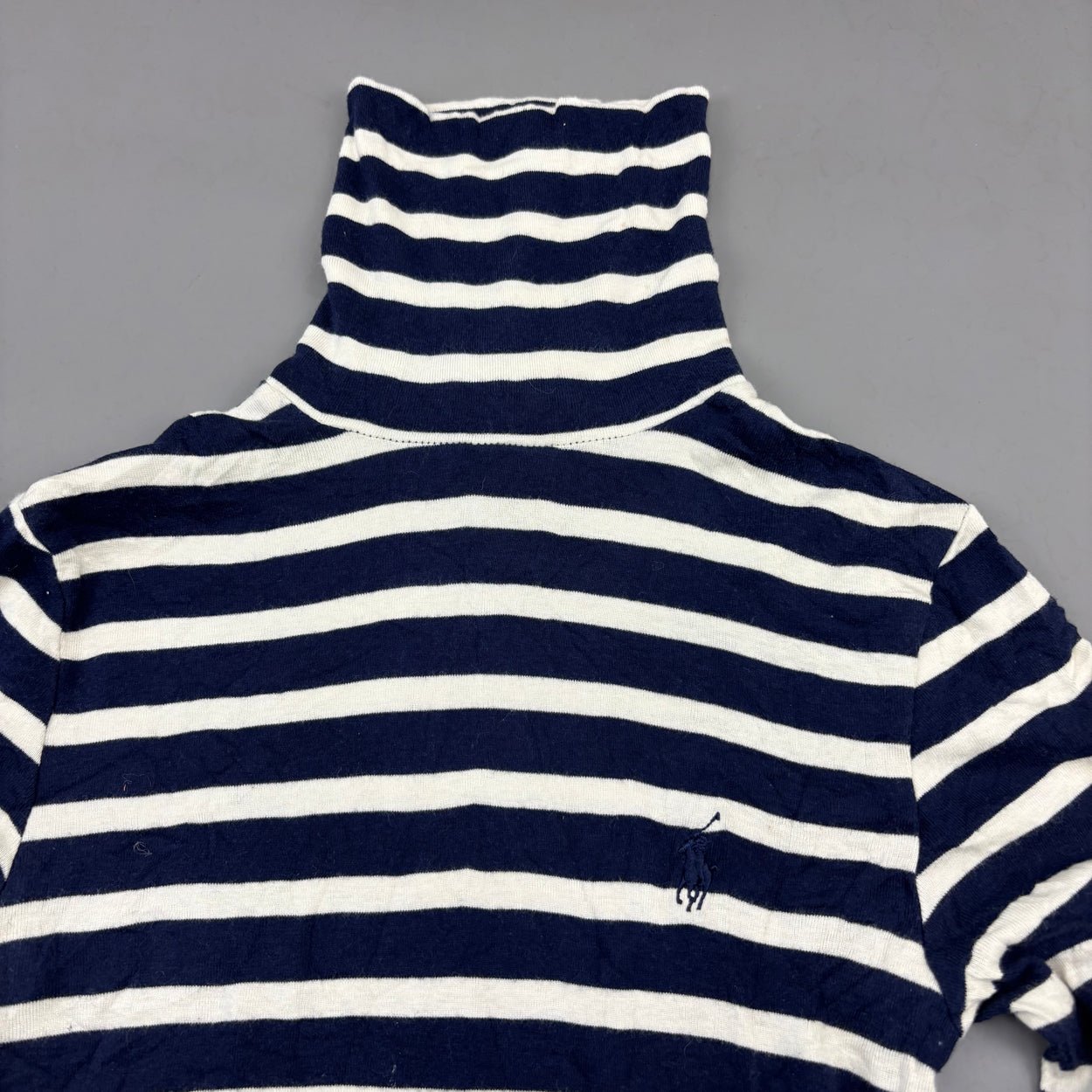 Blue/White Ralph Lauren Turtleneck - Women M - Very Good - Revaleur