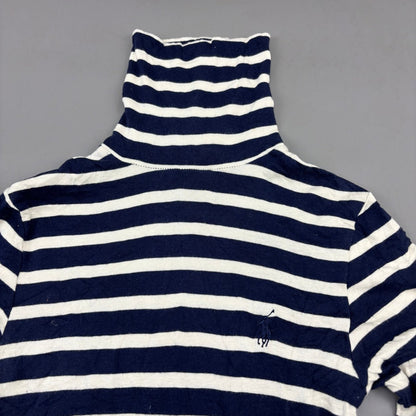 Blue/White Ralph Lauren Turtleneck - Women M - Very Good - Revaleur