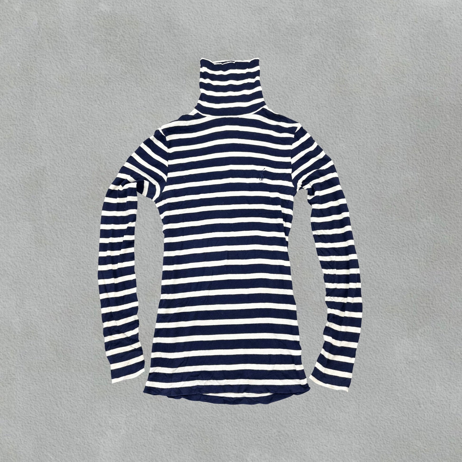 Blue/White Ralph Lauren Turtleneck - Women M - Very Good - Revaleur