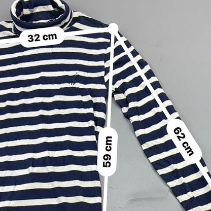 Blue/White Ralph Lauren Turtleneck - Women M - Very Good - Revaleur
