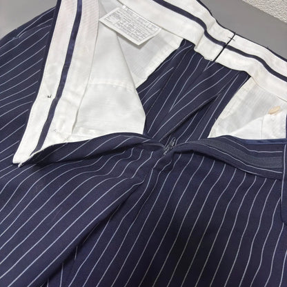 Blue/White Striped Suitsupply Suit Pants - XL - New, Never Worn - Revaleur