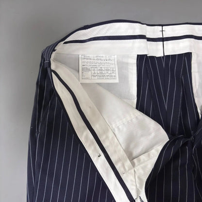 Blue/White Striped Suitsupply Suit Pants - XL - New, Never Worn - Revaleur