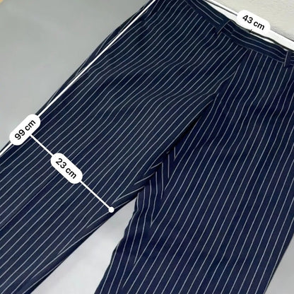 Blue/White Striped Suitsupply Suit Pants - XL - New, Never Worn - Revaleur