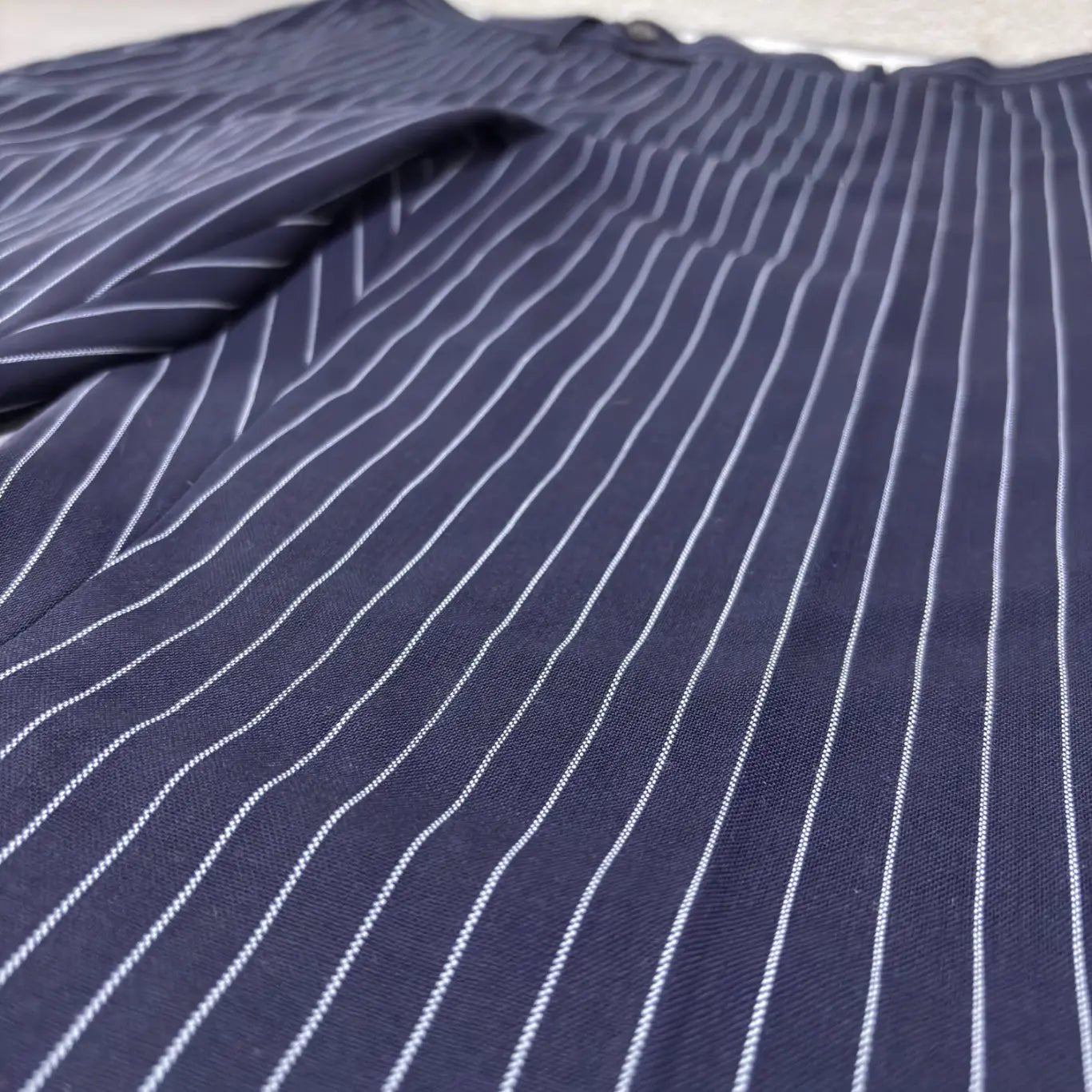 Blue/White Striped Suitsupply Suit Pants - XL - New, Never Worn - Revaleur