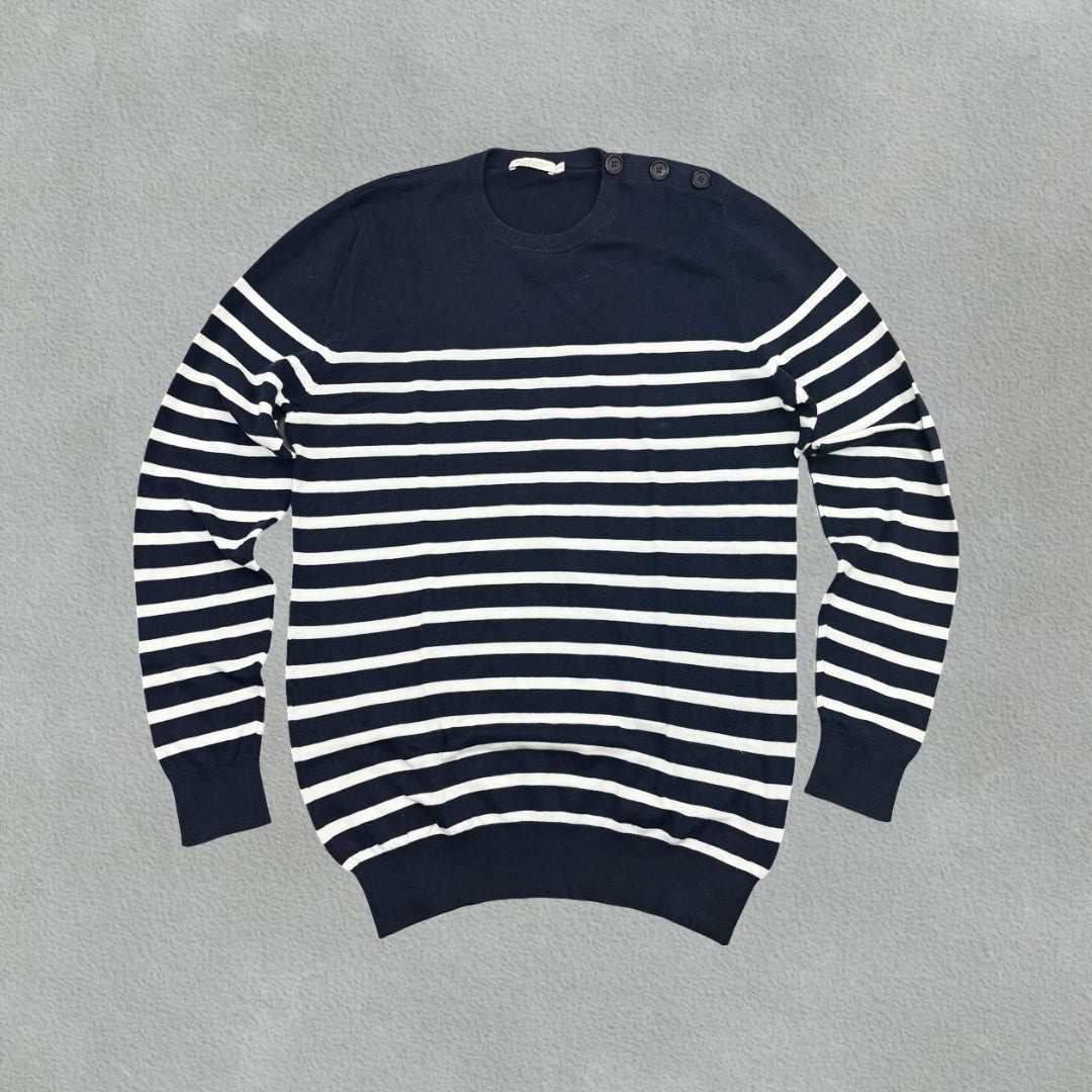 Blue/White Suitsupply Jumper - Men XS - Very Good - Revaleur