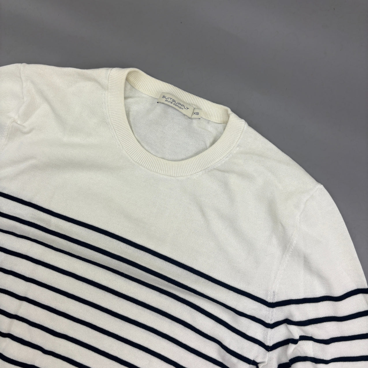 Blue/White Suitsupply Jumper - Men XS - Very Good - Revaleur