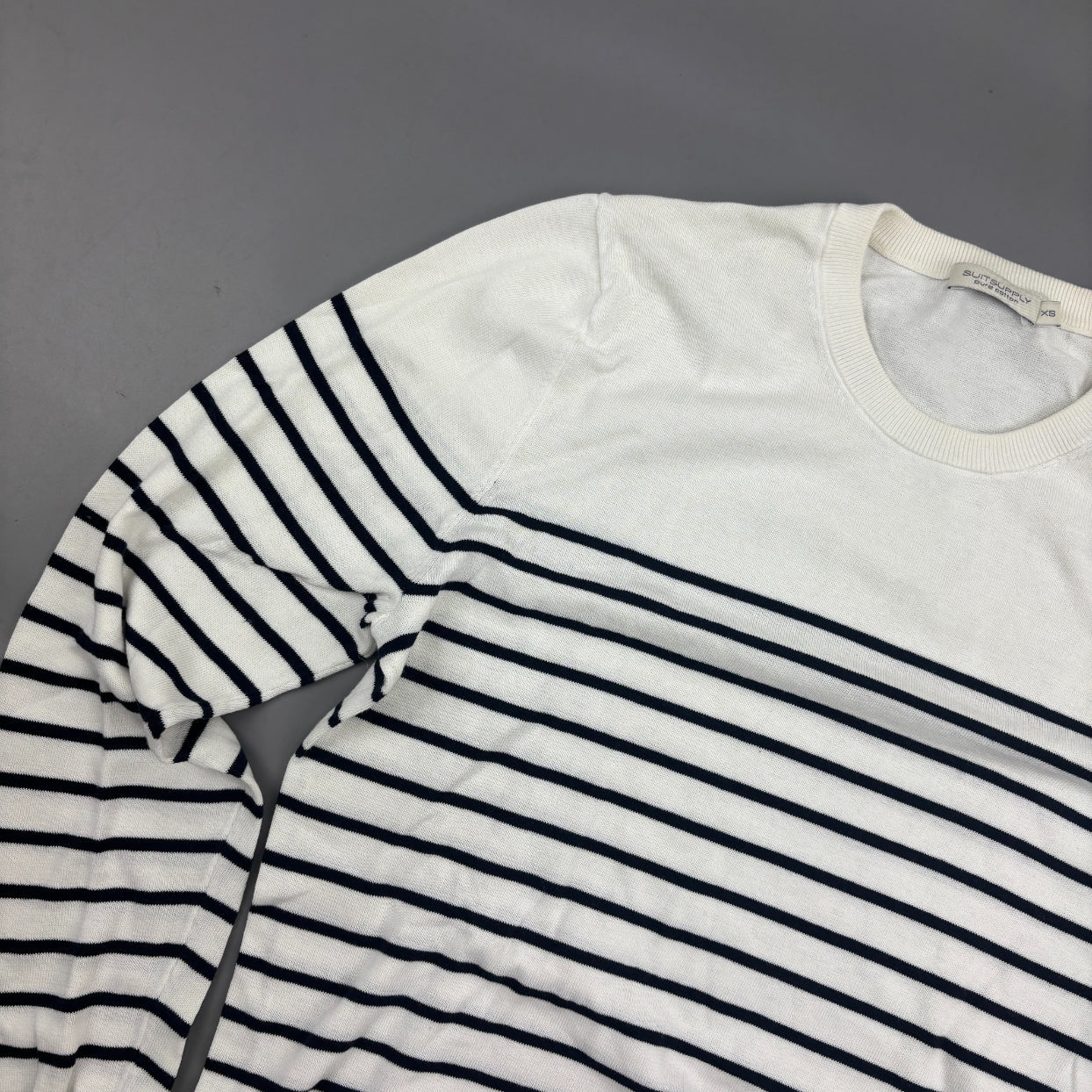 Blue/White Suitsupply Jumper - Men XS - Very Good - Revaleur