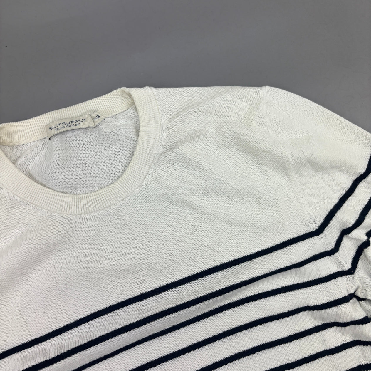 Blue/White Suitsupply Jumper - Men XS - Very Good - Revaleur