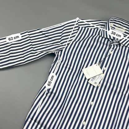 Blue/White Suitsupply Shirt - Men 38 - New With Tags - Revaleur