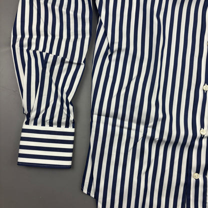 Blue/White Suitsupply Shirt - Men 38 - New With Tags - Revaleur