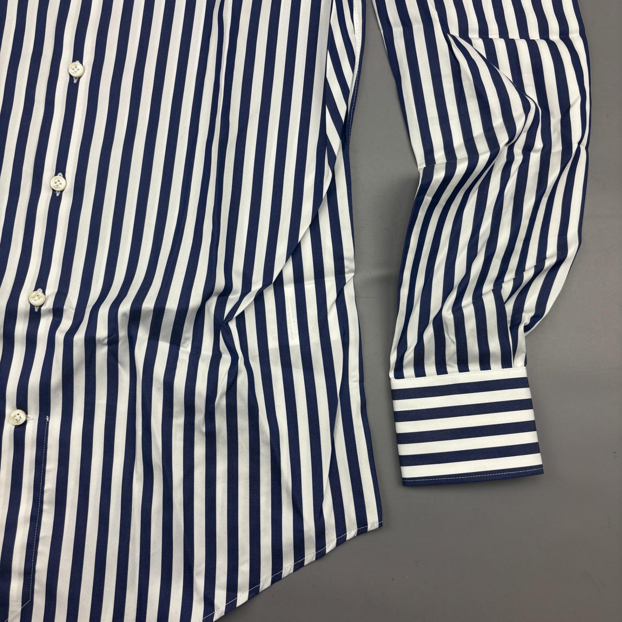 Blue/White Suitsupply Shirt - Men 38 - New With Tags - Revaleur