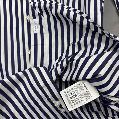 Blue/White Suitsupply Shirt - Men 39 - New With Tags - Revaleur