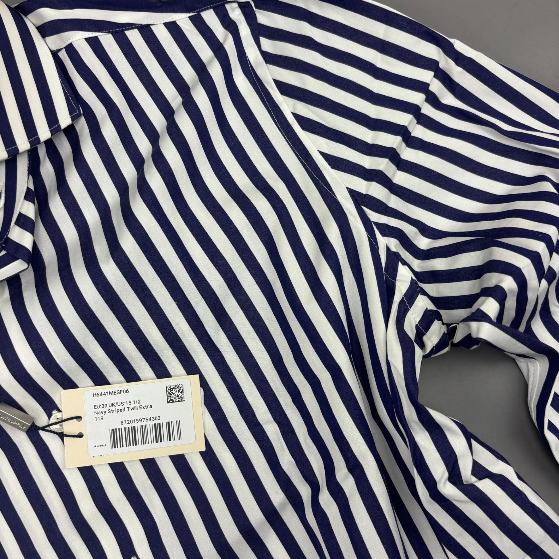 Blue/White Suitsupply Shirt - Men 39 - New With Tags - Revaleur